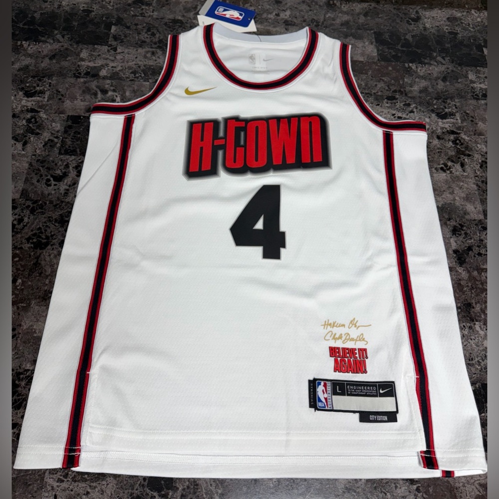 Houston Rockets Jalen Green Nike White 2024/25 Swingman Player Jersey Youth L